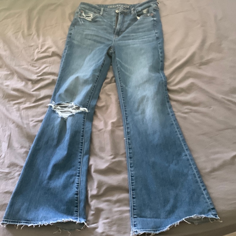 American eagle super high-rise flare jeans